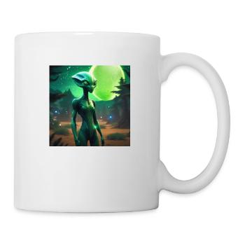 Green Moon alien - Mug - white - Right