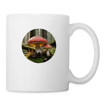 Toadstool - Amanita Muscaria in the forest - Mug - white - Right