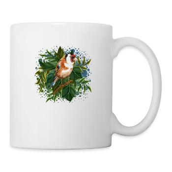 Bunter Vogel - Tasse - Weiß - Rechts