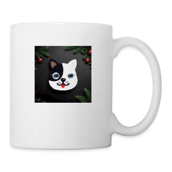 Eine fröhliche, festliche Neujahrskatze. - Tasse - Weiß - Rechts