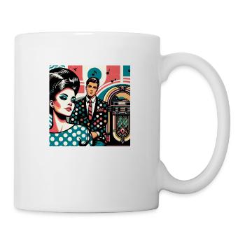 Soirée dansante rétro - Mug blanc - blanc - Droite