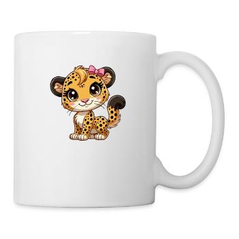 Guépard filles - Mug blanc - blanc - Droite