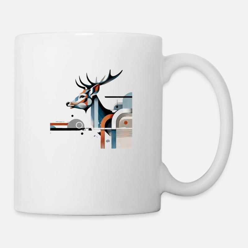 Modern Hirsch Design #1 - Tasse - Weiß