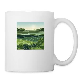 Clean Lines Depicting Lush Plains - Mug - white - Right