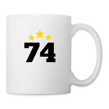 74 ans étoile - cadeau 74e anniversaire - Mug blanc - blanc - Droite