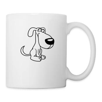 Dog, Crazy, Small, Happy, Funny, Silly, Cool - Mug - white - Right