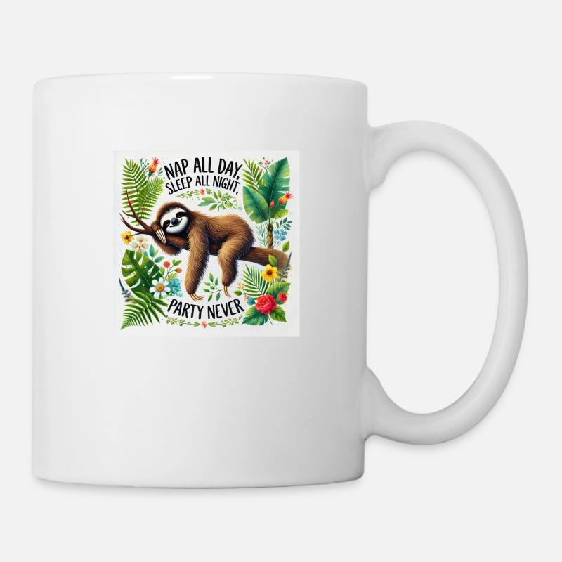 Nap All day sleep all night party never - Mug - white