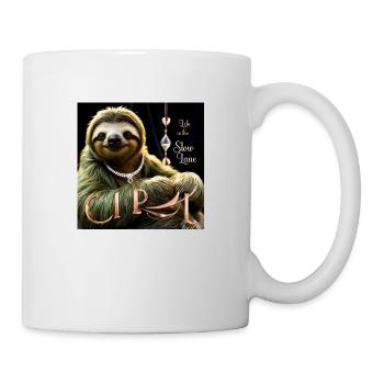 Life in the sloth lane - Mug - white - Right