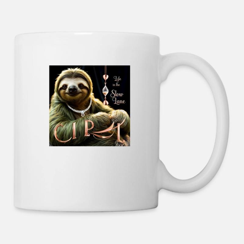 Life in the sloth lane - Mug - white