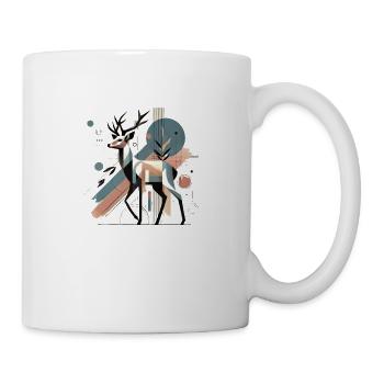 Design Hirsch modern stylish #4 - Tasse - Weiß - Rechts