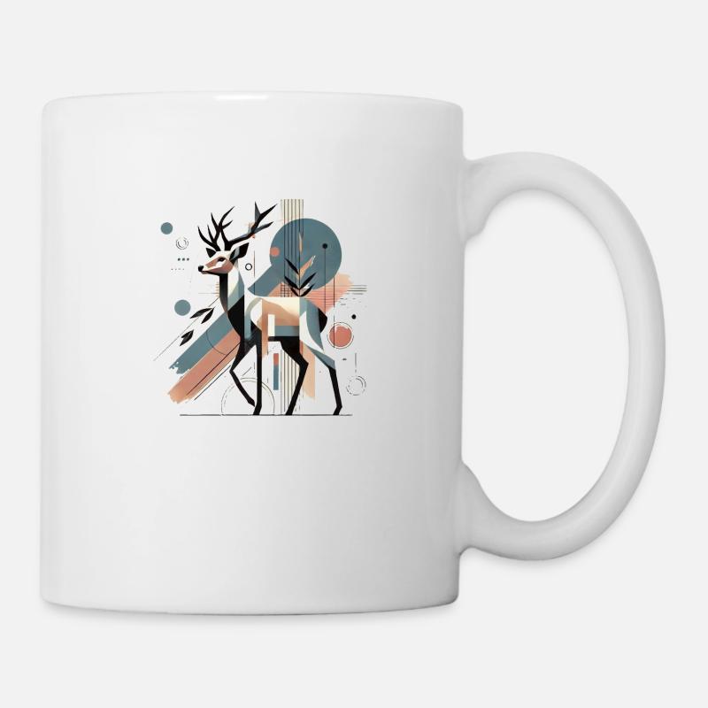 Design Hirsch modern stylish #4 - Tasse - Weiß