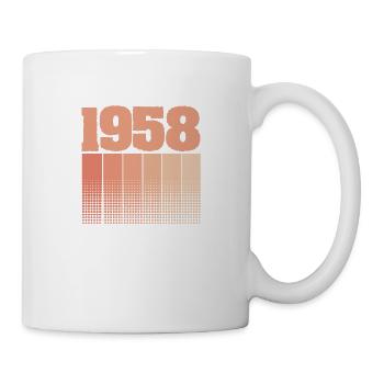 Né en 1958 - Mug blanc - blanc - Droite
