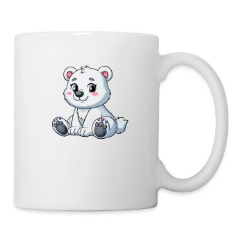 Mädchen Eisbär - Tasse - Weiß - Rechts