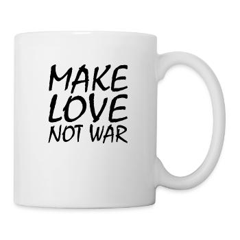 Make love not war - Tasse - Weiß - Rechts
