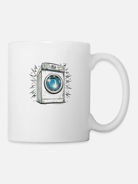 Waschmaschine - Tasse - Weiß