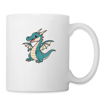 Mein kleiner blauer Drachen-Freund - Tasse - Weiß - Rechts