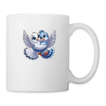 Turteltauben 1 - Tasse - Weiß - Rechts