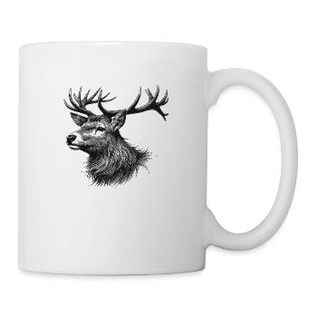 Cerf - Mug blanc - blanc - Droite