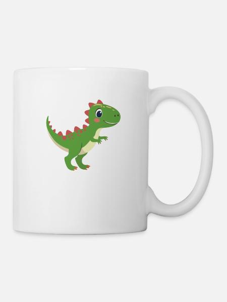 Düwex – The cool T-Rex with red spikes - Mug - white