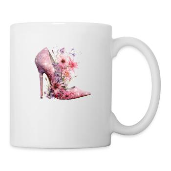 High Heel Liebhaber Glitzer Schuhe Damen Geschenk - Tasse - Weiß - Rechts