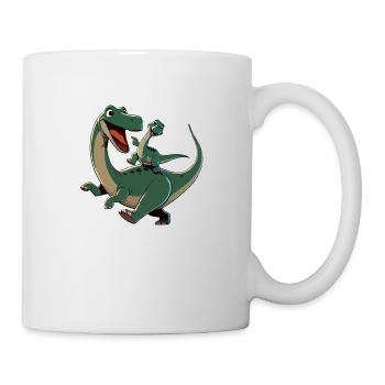 Diplodocus mother and child frolic - Mug - white - Right