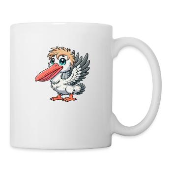 Pelikan-Mädchen - Tasse - Weiß - Rechts