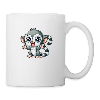 Lémurien catta - Mug blanc - blanc - Droite