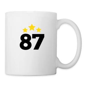87 ans étoile - cadeau 87e anniversaire - Mug blanc - blanc - Droite