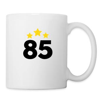 85 Jahre Stern - Geschenk zum 85-jährigen Jubiläum - Tasse - Weiß - Rechts