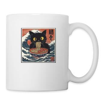 Chat Ramen Vieux Vintage Japonais Drôle Cadeau - Mug blanc - blanc - Droite