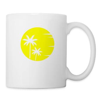 Sunset Palmen - Tasse - Weiß - Rechts