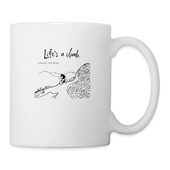 Life’s a climb, enjoy the ride - Mug - white - Right