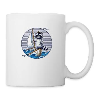 Sailing Raccoon - Mug - white - Right