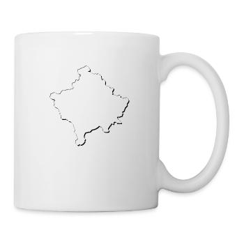 Kosovo map as outline - Mug - white - Right