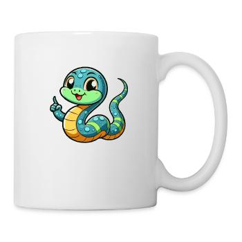 Schlange - Tasse - Weiß - Rechts