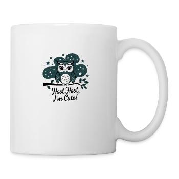 Hibou mignon - Mug blanc - blanc - Droite