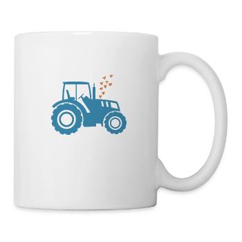 Tracteur / tracteur / tracteur - Mug blanc - blanc - Droite