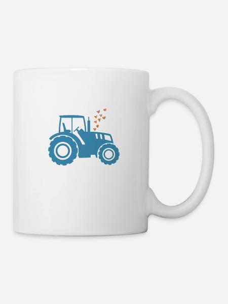 Tracteur / tracteur / tracteur - Mug blanc - blanc