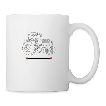 Tracteur / tracteur / tracteur - Mug blanc - blanc - Droite