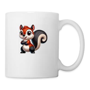 Écureuil à queue noire - Mug blanc - blanc - Droite
