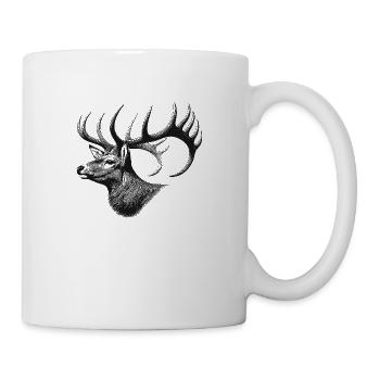 Cerf - Mug blanc - blanc - Droite