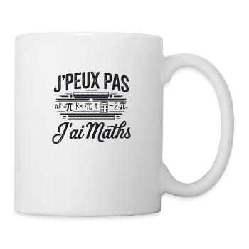 T-Shirt Ich kann nicht Mathe haben - Tasse - Weiß - Rechts