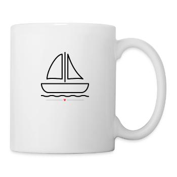 Bateau à moteur Bateau de sport - Mug blanc - blanc - Droite