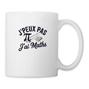 T-Shirt Ich kann nicht Mathe haben - Tasse - Weiß - Rechts