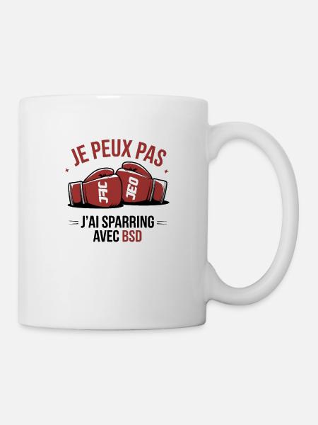 je peux pas j ai sparring avec benoit saint dénis - Mug blanc - blanc