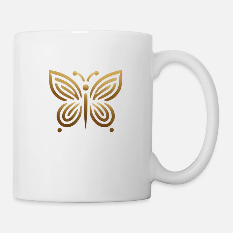 Schmetterling - Tasse - Weiß
