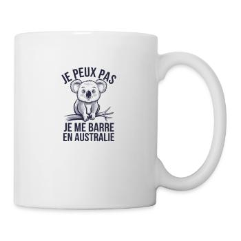 je peux pas je me barre en Australie - Mug blanc - blanc - Droite
