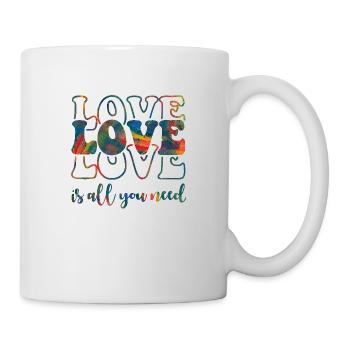 xoxo love you amore Blumen Frauen Valentinstag 14 - Tasse - Weiß - Rechts