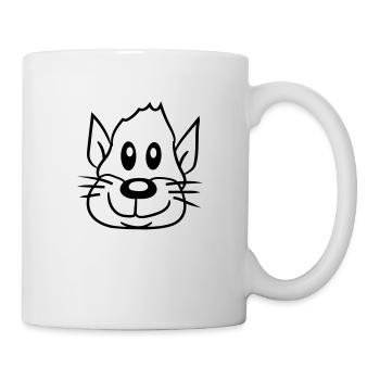 Visage de chien Petit Tête d’animal de compagnie Mignon - Mug blanc - blanc - Droite