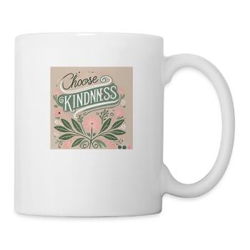 choose kindness - trendy statement - Tasse - Weiß - Rechts